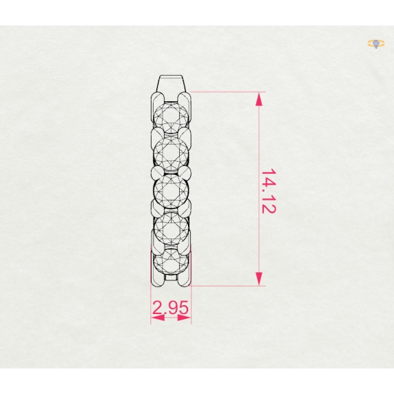 Gold Earrings «Fantasy» - 4