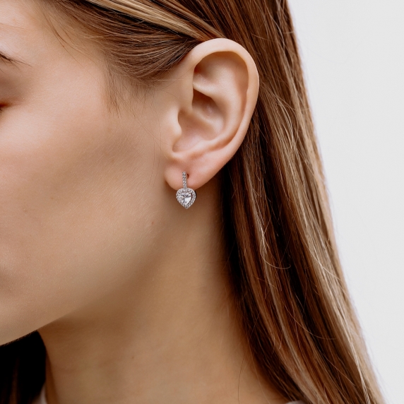 Stříbrné náušnice &amp;quot;Srdce&amp;quot; - 3