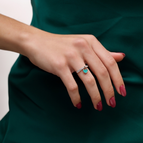 Silver ring &amp;quot;Heart&amp;quot; - 2