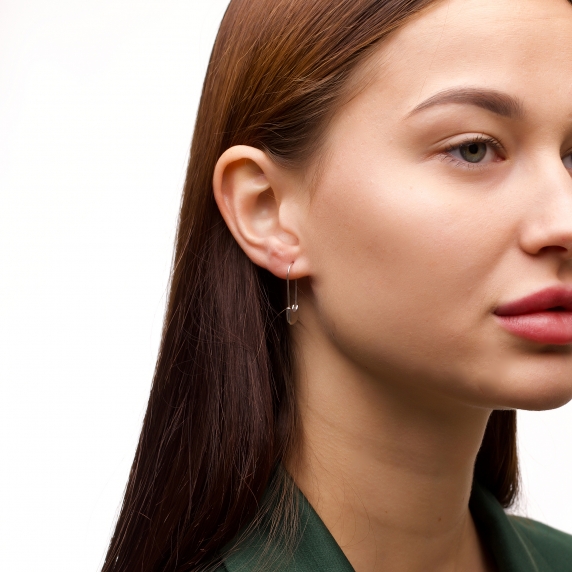 Stříbrné náušnice &amp;quot;Sponka&amp;quot; - 3