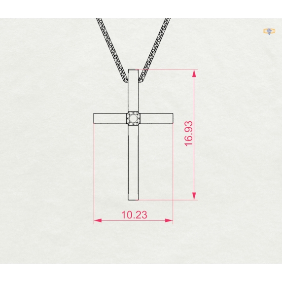Zlatý náhrdelník «Kříž» - 4