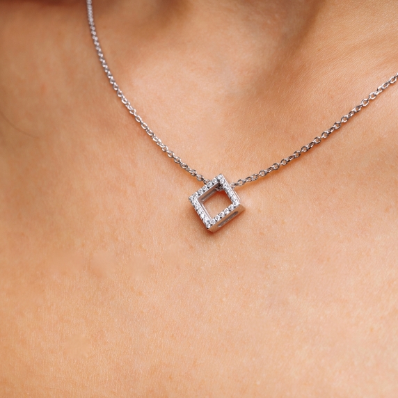 Silver necklace &amp;quot;Rhombus&amp;quot; - 2