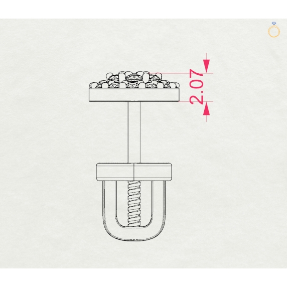 Gold Earrings «Inspiration» - 4