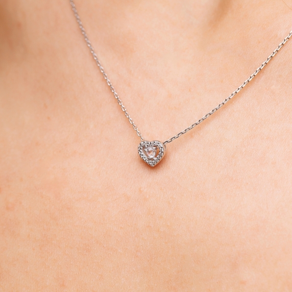 Stříbrný náhrdelník &amp;quot;Srdce&amp;quot; - 4