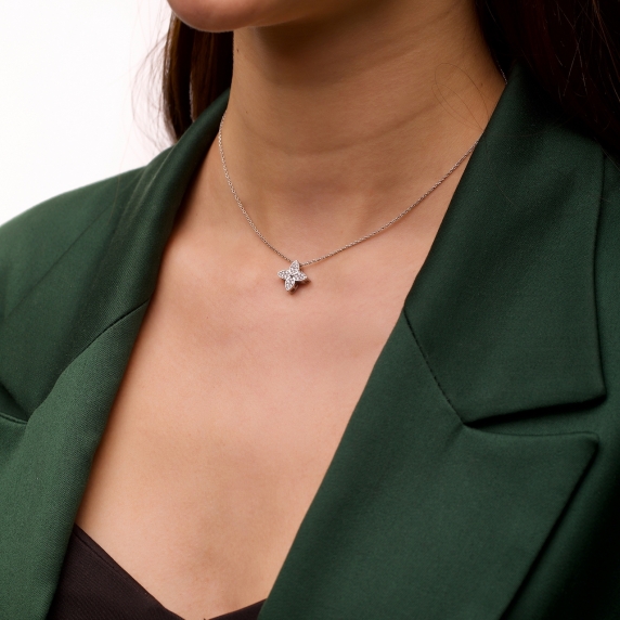 Silver necklace &amp;quot;Flower&amp;quot; - 3