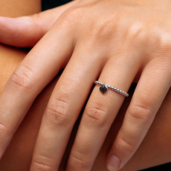 Серебряное кольцо &amp;quot;Сердце&amp;quot; - 1