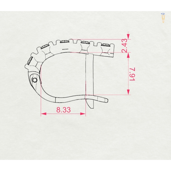 Золотые серьги «Эйфория» - 5