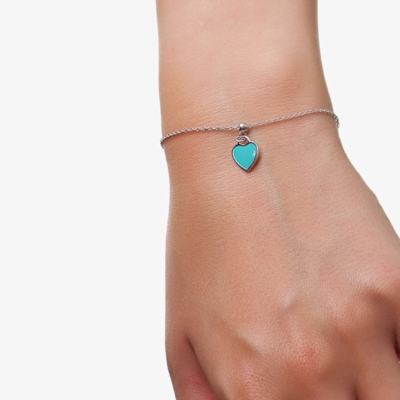 Stříbrný náramek &amp;quot;Srdce&amp;quot; - 2