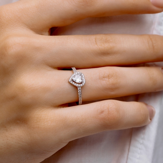 Серебряное кольцо &amp;quot;Сердце&amp;quot; - 2