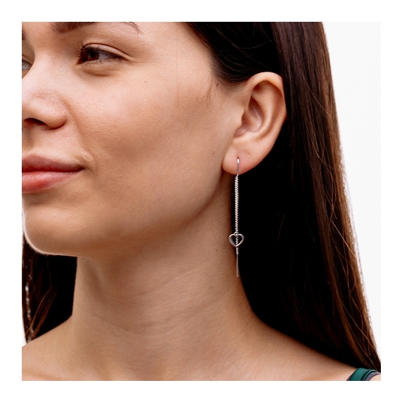 Stříbrné náušnice &amp;quot;Srdce&amp;quot; - 2