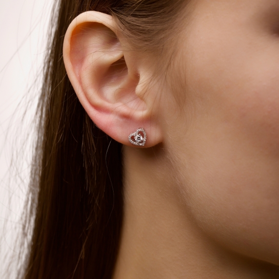 Stříbrné náušnice &amp;quot;Srdce&amp;quot; - 1