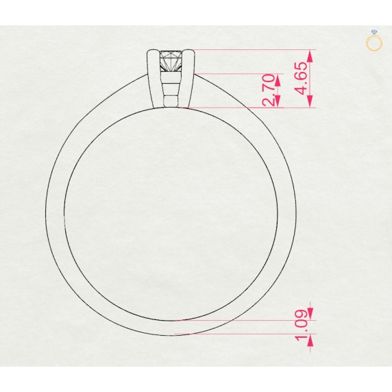 Gold Ring «Elegance» - 4