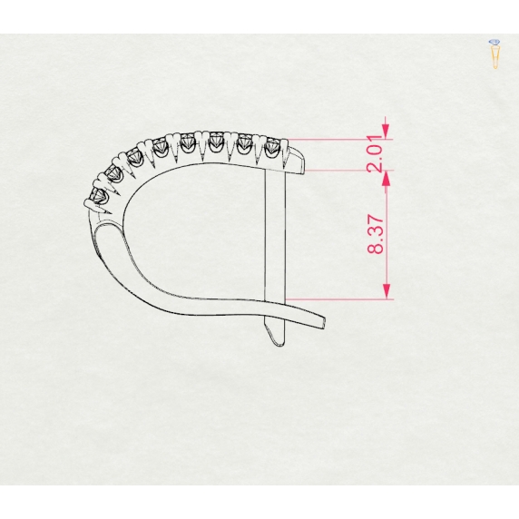 Золотые серьги «Грация» - 4