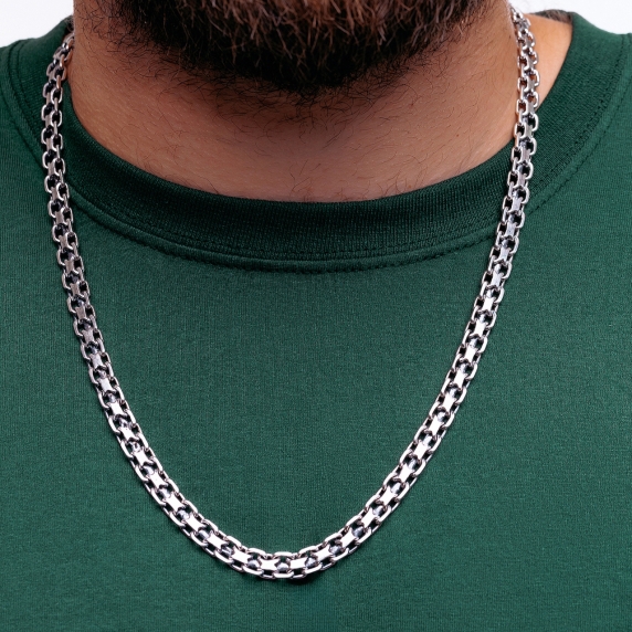 Silver chain &amp;quot;Double Anchor&amp;quot; - 5