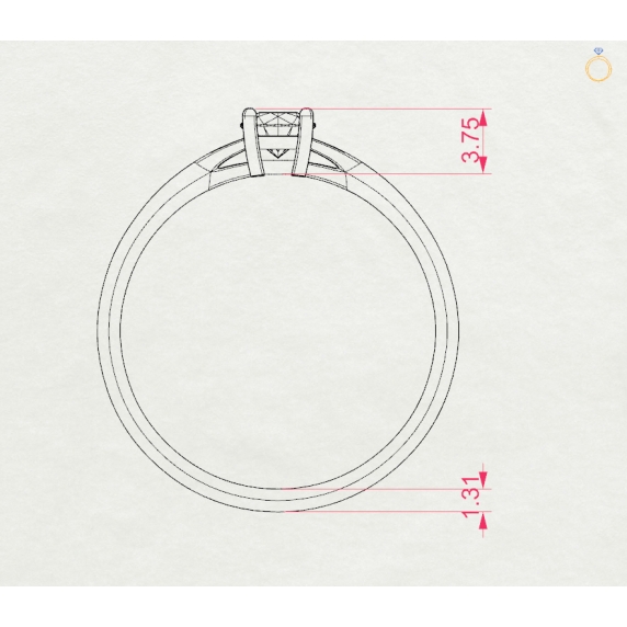 Gold Ring “Luminessa” - 4