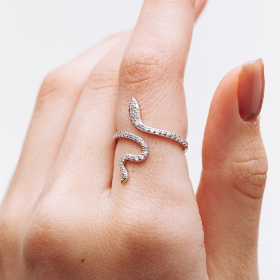 Серебряное кольцо &amp;quot;Змея&amp;quot; - 1