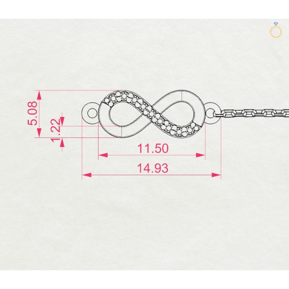 Zlatý náramek &amp;quot;Nekonečno&amp;quot; - 4