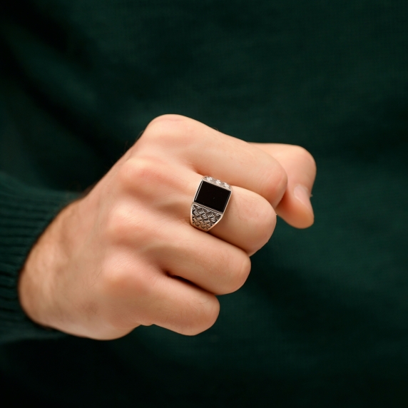 Stříbrný prsten &amp;quot;Onyx&amp;quot; - 3