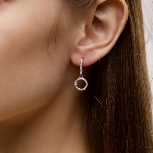 Срібні сережки "Місяць"