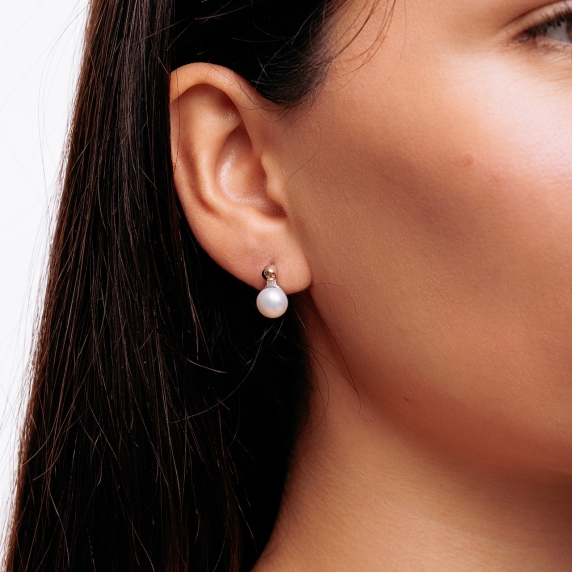 Stříbrné náušnice „Jemný lesk“ - 2