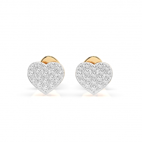 Gold Earrings «Heart» - 1