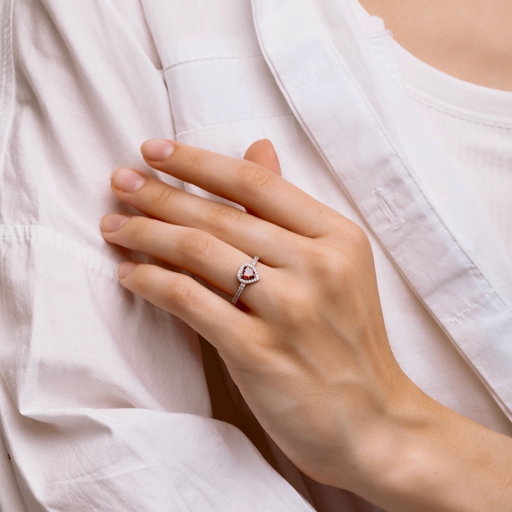 Серебряное кольцо &amp;quot;Сердце&amp;quot; - 3