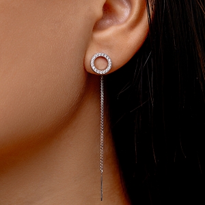 Срібні сережки "Грація"