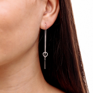 Stř&iacute;brn&eacute; n&aacute;u&scaron;nice "Srdce"