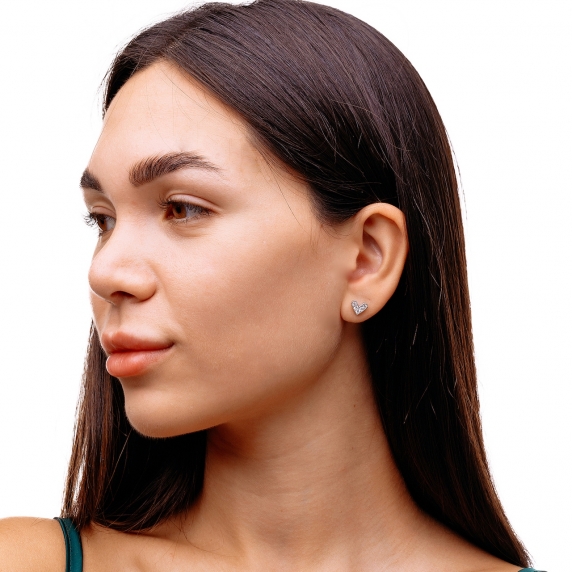 Stříbrné pecky &amp;quot;Srdce&amp;quot; - 4