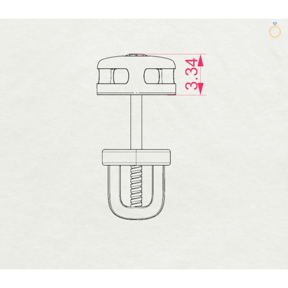 Gold Earrings «Enchantment» - 4