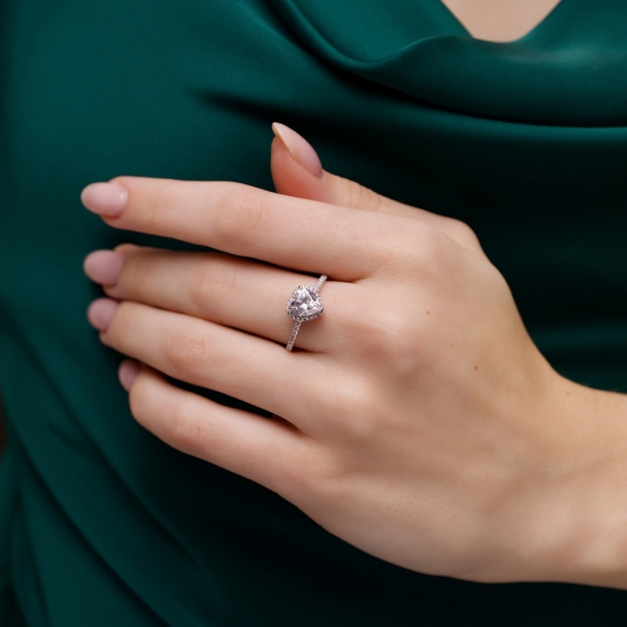 Stříbrný prsten &amp;quot;Srdce&amp;quot; - 3