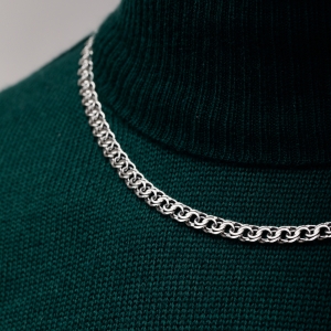 Stř&iacute;brn&yacute; řet&iacute;zek "Ploch&yacute; Bismarck"