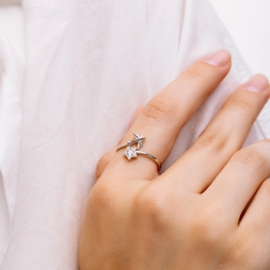 Stř&iacute;brn&yacute; prsten "Letadlo"