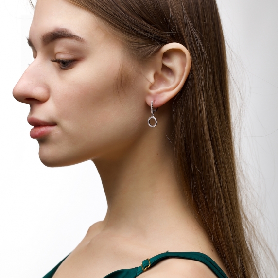 Серебряные серьги &amp;quot;Луна&amp;quot; - 2