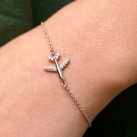 Stříbrný náramek &amp;quot;Letadlo&amp;quot; - 1