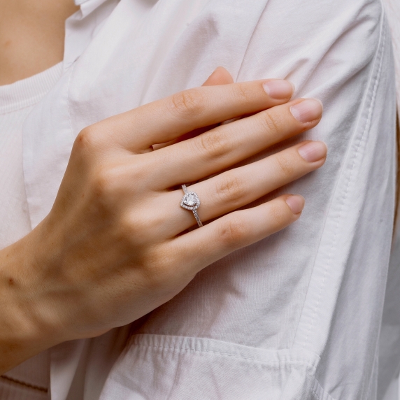 Серебряное кольцо &amp;quot;Сердце&amp;quot; - 4