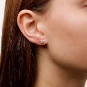 Stř&iacute;brn&eacute; pecky "Květy"