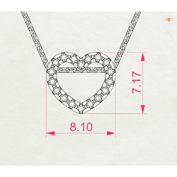 Gold Necklace «Love» - 4