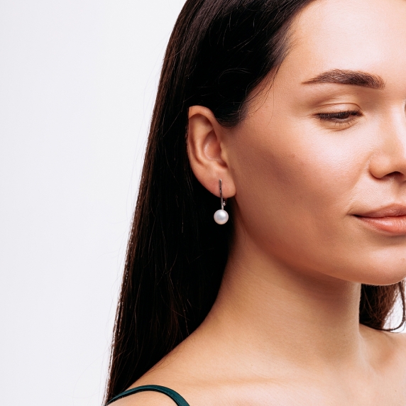 Серебряные серьги «Искры ночи» - 4