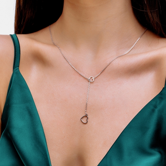 Stříbrný náhrdelník &amp;quot;Srdce&amp;quot; - 3