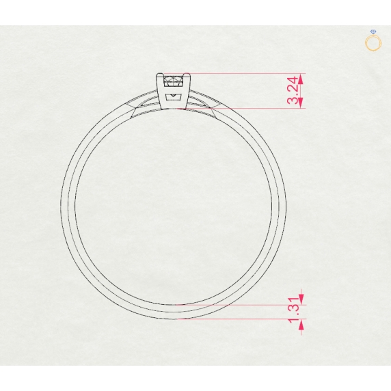 Gold Ring “Luminessa” - 5