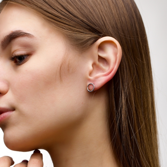 Серебряные серьги &amp;quot;Тайна&amp;quot; - 2