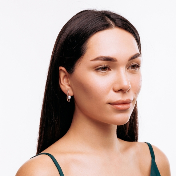 Stříbrné náušnice „Záře měsíce“ - 5