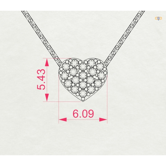 Gold Necklace «Love» - 4