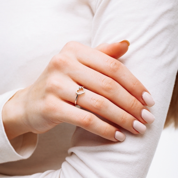 Silver ring &amp;quot;Heart&amp;quot; - 6