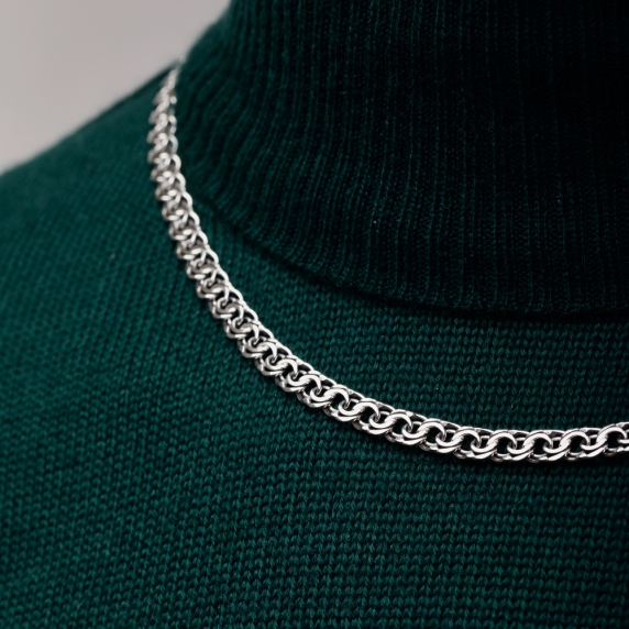 Stříbrný řetízek &amp;quot;Plochý Bismarck&amp;quot; - 1