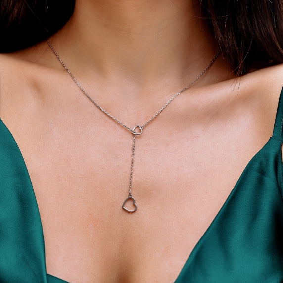 Stříbrný náhrdelník &amp;quot;Srdce&amp;quot; - 4