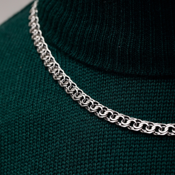 Stříbrný řetízek &amp;quot;Plochý Bismarck&amp;quot; - 4