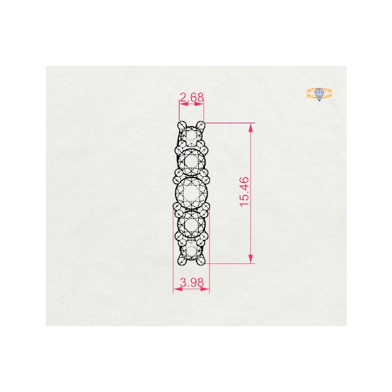 Gold Earrings «Rhythm» - 4