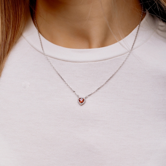 Silver necklace &amp;quot;Heart&amp;quot; - 4